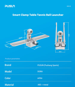 หุ่นยนต์ปิงปองแบบพกพาสำหรับในบ้าน รุ่นใหม่ พร้อมตาข่าย เครื่องยิงลูกปิงปองอัตโนมัติ รุ่นอเนกประสงค์ ปรับการหมุนลูกได้ ควบคุมผ่านแอพพลิเคชั่น สำหรับฝึกซ้อม - Product Image 6