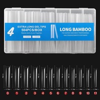 OEM ODM Capsules d'extension d'ongles transparentes extra longues, 5 styles, 12 tailles, formes multiples, pour distributeurs de produits d'onglerie