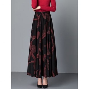 Nouvelle jupe longue coréenne taille haute épaissie pour l'automne et l'hiver, avec couleurs polyvalentes et grande ampleur - Product Image 2