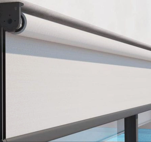 Tende a Rullo Elettriche con Zip Track Antivento <span class=keywords><strong>in</strong></span> <span class=keywords><strong>PVC</strong></span> Motorizzate per Esterni Patio Ombreggiatura Solare Tende Avvolgibili Esterne - Product Image 2