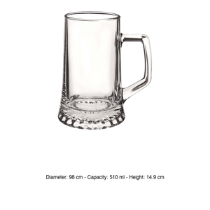 Stern Beer Glass 04 51 cl with Handle Bormioli Rocco H 14.9 cm Ø 9.8 cm - Product Image 3
