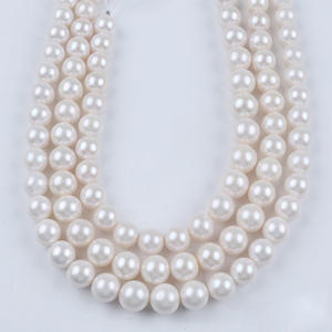 ไข่มุกน้ำจืดธรรมชาติสีขาวทรงกลมขนาด 11-13 มม. ยี่ห้อ Zhuji Edison ผลิตภัณฑ์กึ่งสำเร็จรูปสำหรับขายส่ง - Product Image 2