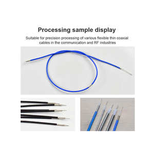 0.6-4.0mm OD Machine à couper et à dénuder les câbles coaxiaux servo entièrement automatique Machine à dénuder les câbles coaxiaux programmable - Product Image 4
