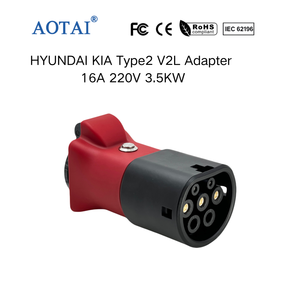 Adaptateur AOTAI Type 2 vers Schuko pour chargeurs AC Véhicule-à-chargeur pour Kia EV6 Hyundai <span class=keywords><strong>Ioniq</strong></span> <span class=keywords><strong>5</strong></span> - Product Image 1