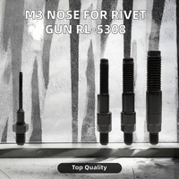 Pistolet à rivets pneumatique électrique noir Yousailing RL-5308 3 mm, longueur totale 30 mm, forme hexagonale, OEM, 3 mois de garantie
