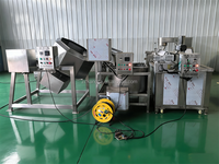 Machine à Frire Automatique à Gaz pour Chips de Pommes de Terre, Tranches de Bananes et Cacahuètes, avec Agitation Automatique et Égouttoir Intégré