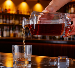 <span class=keywords><strong>Carafe</strong></span> à whisky et vin en cristal transparent de haute qualité, sans plomb, moderne, fabriquée à la machine, 900 ml, pour bar et fêtes - Product Image 2