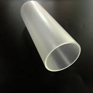 Alta Qualidade Clear Fosco Plástico Extrudado redondo Acrílico Tubo 200mm Iluminação Difusor LED Para Iluminação