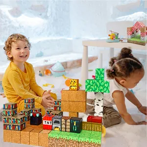 Hersteller individualisiertes Minecraft-Spielzeug Jungen Mädchen spielen pädagogisches magnetisches Baugruppen-Spielzeug-Set