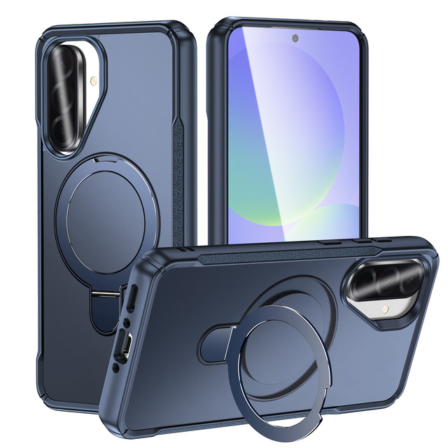 New Anti-Drop TPU+PC Magnetic Ring Stand Armor Design 360 Protection Anti-Fingerprint for for Mobile Phone Case