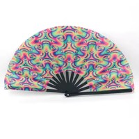 Éventails pliants classiques en bambou, durables et de grande taille, personnalisables pour événements, danse, fleurs, anges, promotionnels, vente en gros