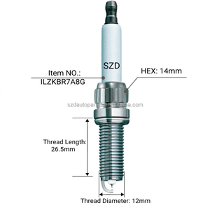 Bougies <span class=keywords><strong>d</strong></span>'<span class=keywords><strong>allumage</strong></span> Iridium Platinum ILZKBR7B8DG 95770 0242129512 ZQR8SI302 PLZKBR7A8DG pour <span class=keywords><strong>Peugeot</strong></span> Citroën Mini Cooper BMW F20 F21 - Product Image 6
