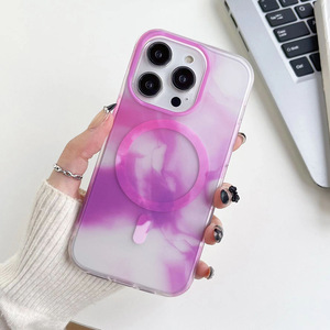 Cầu Vồng Không Dây Sạc Từ Nghệ Thuật Màu Nước Sơn Trường Hợp Điện Thoại Cho Iphone 17 16 15Pro Max Mềm Silicone Bìa - Product Image 2