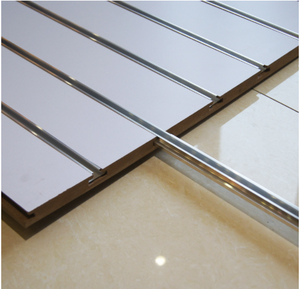 Panneau mural à rainures de 18 mm 4*8 pieds / Panneau mural à rainures / Panneau à rainures en <span class=keywords><strong>MDF</strong></span> mélaminé PVC haute densité UV pour la décoration - Product Image 6