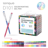 72 Warna Set Pulpen Gel Plastik Morandi Lucu Kawaii Estetik Pastel Alat Tulis 0.6mm Pulpen Tinta Berwarna untuk Pelajar Sekolah Kantor