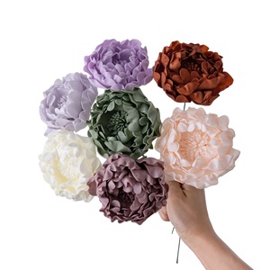 Fleur artificielle Shanyue Pivoine, branche unique en plastique, pour décoration de mariage, bouquet, style INS, décoration intérieure - Product Image 5