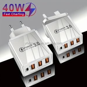 ที่ชาร์จเร็ว 3 พอร์ต USB + PD Type-C พร้อมเอาต์พุต QC2.0 วัสดุทนไฟสำหรับโทรศัพท์มือถือและแท็บเล็ต - Product Image 3