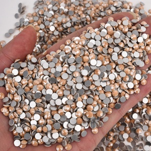 Strass en verre Oleeya à dos plat, non thermocollants, couleurs unies, tailles SS6-SS30, pour décorations de gobelets - Product Image 5