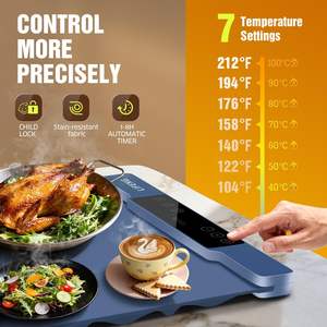 Bandejas de Aquecimento Rápido em Silicone Portáteis, Almofada Aquecedora de Alimentos, Tapete Elétrico para Aquecimento de Alimentos, Tapetes de Aquecimento em Silicone para Alimentos - Product Image 2