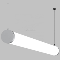 Perfil de Aluminio para Tira de Luz LED Redonda de 30 mm, Perfil de Aluminio LED Suspendido para Techo