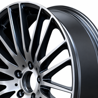 Jantes en alliage d'aluminium AL 18 19 pouces 5x112, design multi-rayons en maille, noir brillant, vente flash pour Mercedes Benz