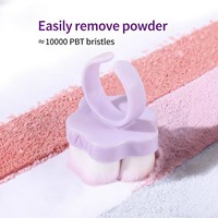 Brosse de nettoyage des ongles en forme de patte de chat pour la préparation de l'art des ongles, mini-brosse annulaire à poils fins et doux pour le nettoyage de la poussière