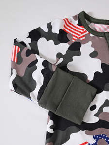 Op maat gemaakte bamboe pyjama's, ademend, milieuvriendelijk, babykleding voor pasgeborenen, gestreept ruitpatroon, gratis sample, groothandelsprijs, PJS - Product Image 3
