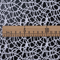 Tela Jacquard de Poliéster 100% Transpirable, Blanca e Irregular, con Diseño de Telaraña, para Ropa de Mujer y Embalaje de Flores