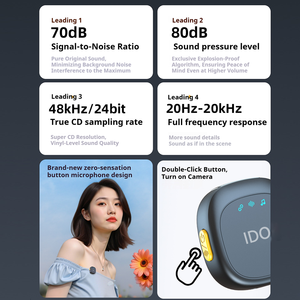 Micrófono Inalámbrico Mini, Micrófono de Solapa Lavalier, Altavoz con Micrófono, Plug and Play, Reducción de Ruido AI, Micrófono para Grabación de Video - Product Image 4