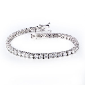 Pulsera de Tenis de Plata 925 con Diamante de 3mm Moissanita, Joyería de Alta Calidad al por Mayor, Cadena de Tenis Estilo Hip Hop - Product Image 5