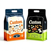 Sachet personnalisé refermable à fond plat en aluminium de qualité alimentaire pour aliments pour chiens, chats, oiseaux, graines, gelée, friandises, sans BPA, anti-fuite, haute qualité