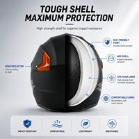 Casque de moto 3/4 ouvert homologué CE, en ABS avec amortisseur EPS, double visière transparente en PC, équipement de conduite
