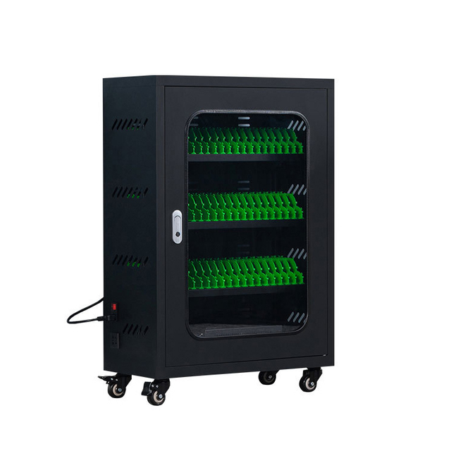 AC Lockable Charging Cabinet Cart Storage Station for Chromebooks, Laptops & Tablets
