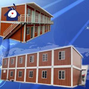 Contenedor de envío de paquete plano de 20 pies, casa prefabricada de contenedores de acero con dos dormitorios para el hogar, Villa, centro comercial o uso escolar - Product Image 4