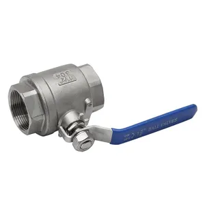 Male Thread Sanitary 2 Pc Threaded Stainless Steel Low Pressure Manual Valve Balls