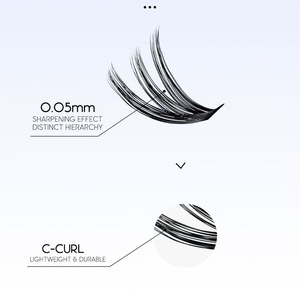 Diy Handmade Synthetic Fiber <strong>Lash</strong> <strong>Extensions</strong> D Curl Natural Style False Eyelashes 30D 40D 50D 60D 80D 100D Mix Full <strong>Strip</strong> for - Product Image 5
