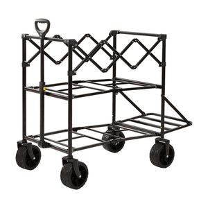 Camping <b>Cart</b> 90x50x70cm Four-Wheel <b>Foldable</b> Shopping <b>Cart</b> Lightweight Outdoor Use - Product Image 3
