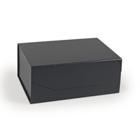 Boîte cadeau en papier pliable avec fermeture magnétique, en matériaux recyclés, ruban noir, pour vêtements, chaussures, cosmétiques, vente en gros, personnalisable