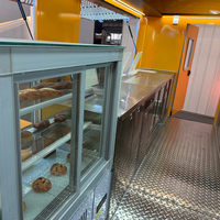 Remorque à pizza mobile robuste en alliage d'aluminium, entièrement équipée, chariot alimentaire pour burgers, hot-dogs, café, barbecue, bonbons, restauration rapide