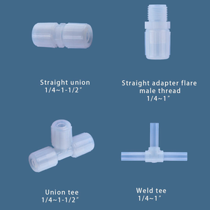 Raccordo a T ridotto svasato in PFA ad alta purezza resistente ad acidi e alcali per tubazioni chimiche e di semiconduttori - Product Image 3