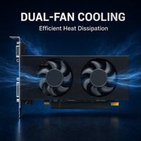 Carte graphique GTX 750 Ti 2 Go GDDR5 128 bits, profil bas, double ventilateur, GPU gaming pour PC de bureau, pièces d'ordinateur GTX750Ti