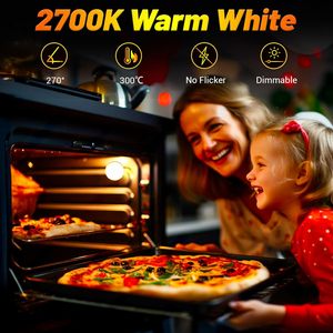 Lò ánh sáng bóng đèn <span class=keywords><strong>A15</strong></span> <span class=keywords><strong>40W</strong></span> 120V 300 ° F chịu nhiệt thiết bị bulbreators phạm vi mui xe bếp lò vi sóng - Product Image 4