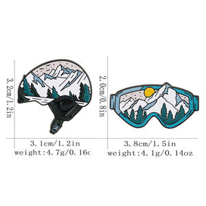 Maßgefertigte Eishockey-Ausrüstung Soft-Emaille-Pins Stick Helm Skate Abzeichen Sport-Team Fan-Geschenke Vereins-Merchandise Souvenirs Werbegeschenke - Product Image 3