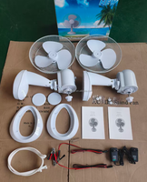 Ventilateurs de table solaires rechargeables AC/DC 12 pouces, très demandés, avec adaptateurs et panneaux solaires pour le refroidissement estival, mini ventilateurs de table