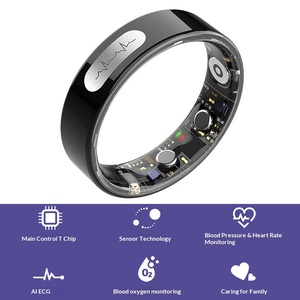 Bague connectée étanche IP68 avec surveillance cardiaque ECG, longue autonomie, vente en gros, commande en gros - Product Image 5