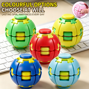 Juguete Giratorio Antiestrés, Bola de Plástico para Escritorio, para Niños y Adultos, Unisex, Opciones de Color Azul, Amarillo, Verde y Rojo - Product Image 4