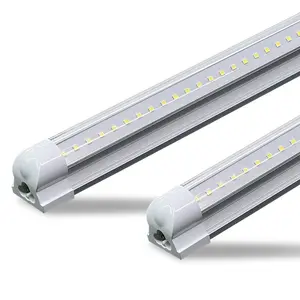 Banqcn lampu tabung LED T8 36W v-shape, lampu komersial terintegrasi bodi aluminium untuk penggunaan kantor dengan peringkat IP20