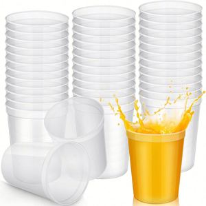 Lot de 12 gobelets cylindriques en PP écologiques de 16 oz, imprimés style américain, avec couvercles et pailles, pour promotion en petites séries - Product Image 1