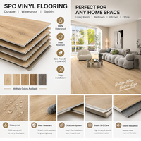 Wasserdichter Rutschfester Umweltfreundlicher SPC Vinyl-Plankenboden 4mm 5mm 6mm Dicke für Schlafzimmer