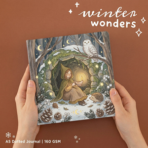 ชุดสมุดบันทึก LABON Winter Wonders Luxury A5 แบบจุด 160 แกรม กระดาษกันน้ำซึม ขอบพิมพ์ลาย ภาพประกอบน่ารัก - Product Image 1